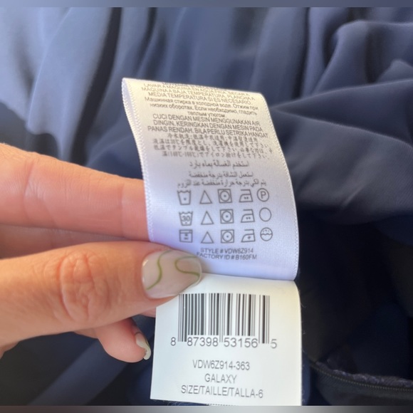 BCBGeneration Navy and Black Lace Chiffon Gown Cut Outs | Size 6 | Worn Once - Picture 9 of 10